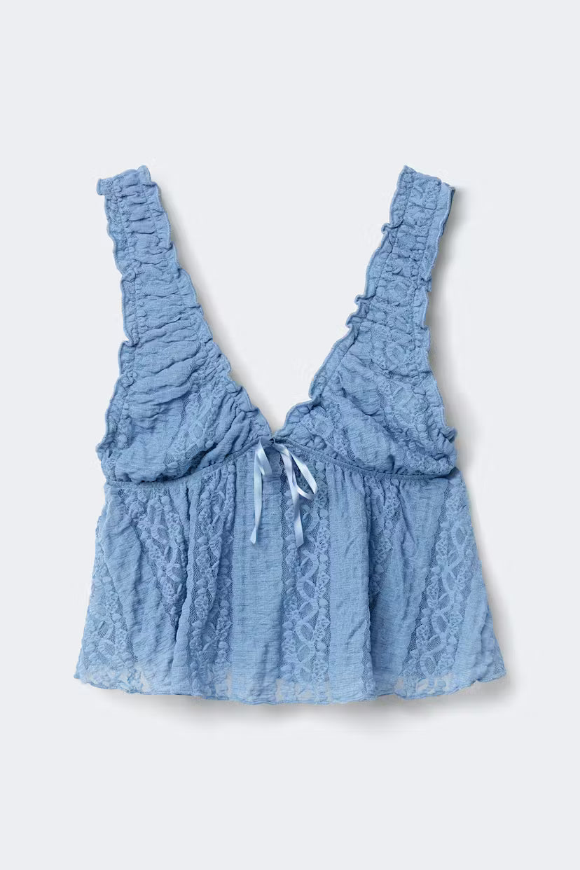 Gina Tricot | Lace Top - Endless sky