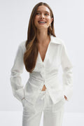 Gina Tricot | Linen Blend Shirt - White