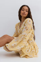 Gina Tricot | Mini Dress - Yellow Flower