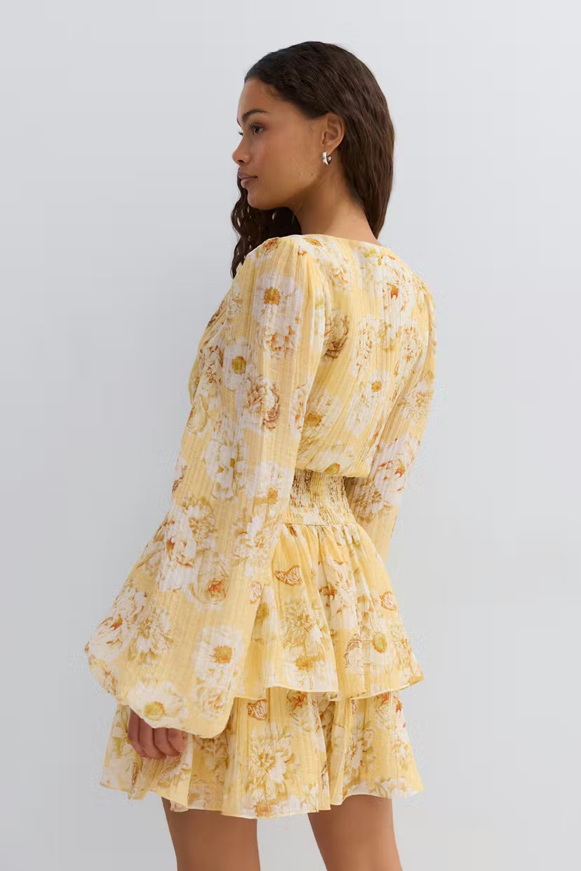 Gina Tricot | Mini Dress - Yellow Flower