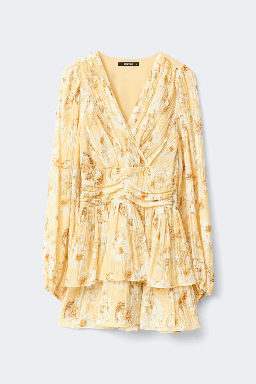 Gina Tricot | Mini Dress - Yellow Flower