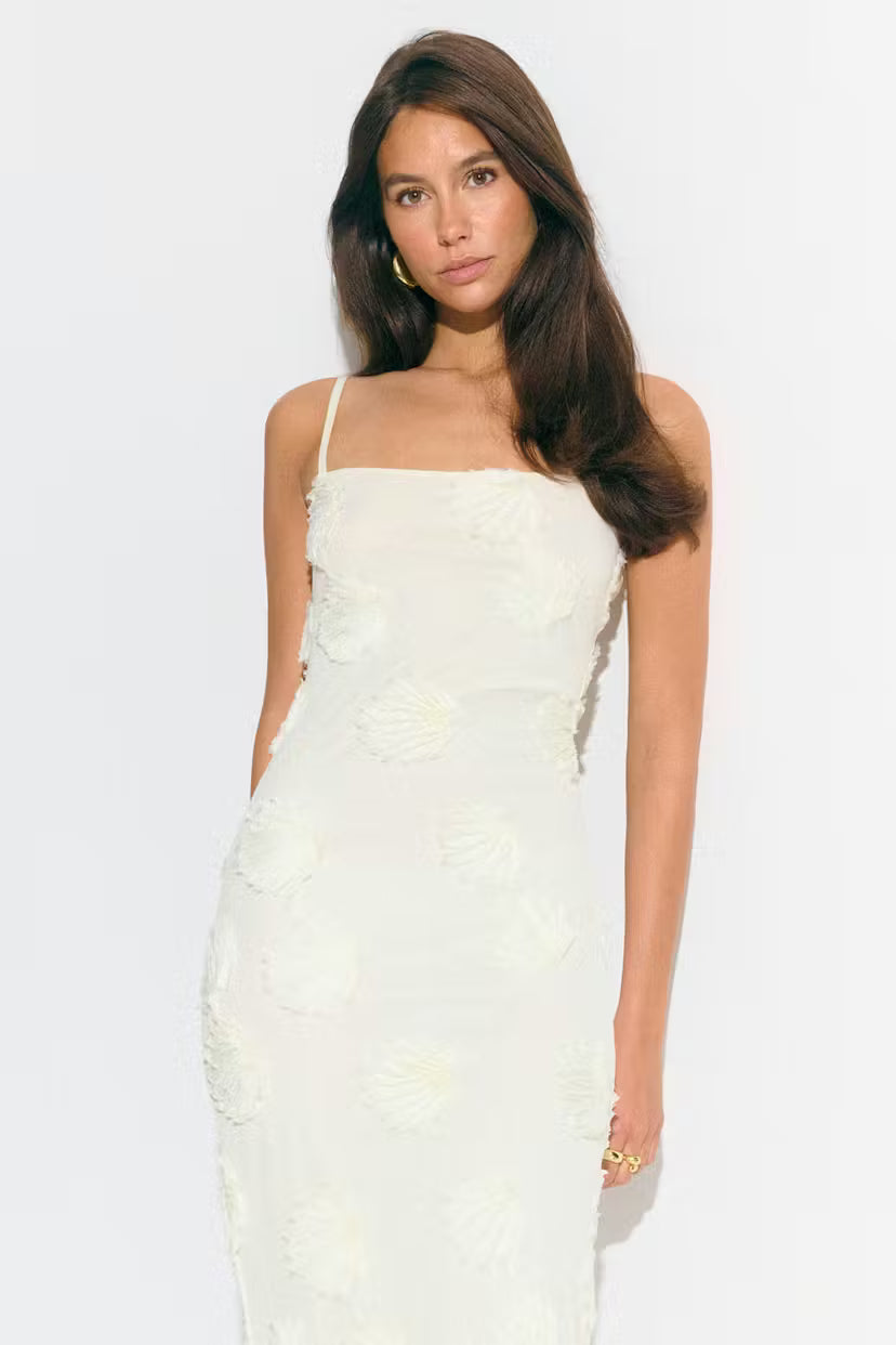 Gina Tricot | Embroidery Maxi Dress - White