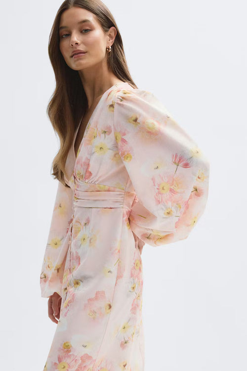 Gina Tricot Balloon Sleeve Dress - Pink