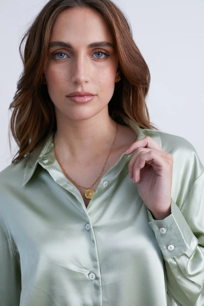 24 colours Shiny blouse - Green