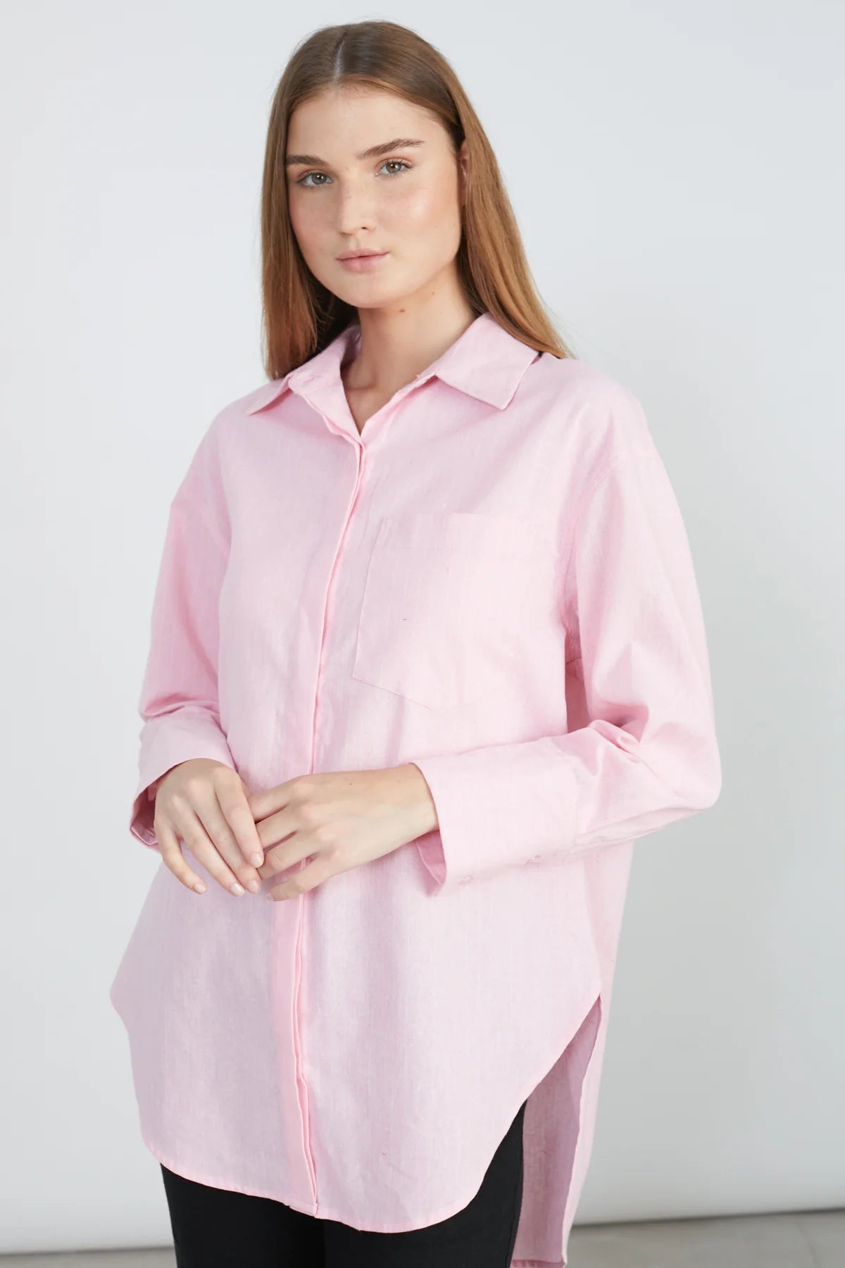 24 Colours Oversized Shirt - Pink - Kubanna