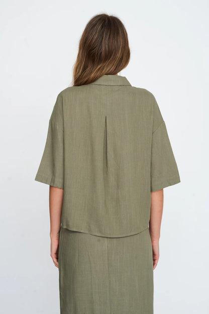 24 Colours Boxy Blouse - Green