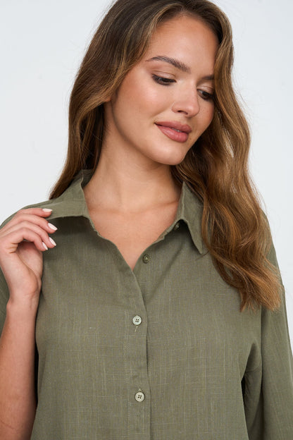 24 Colours Boxy Blouse - Green