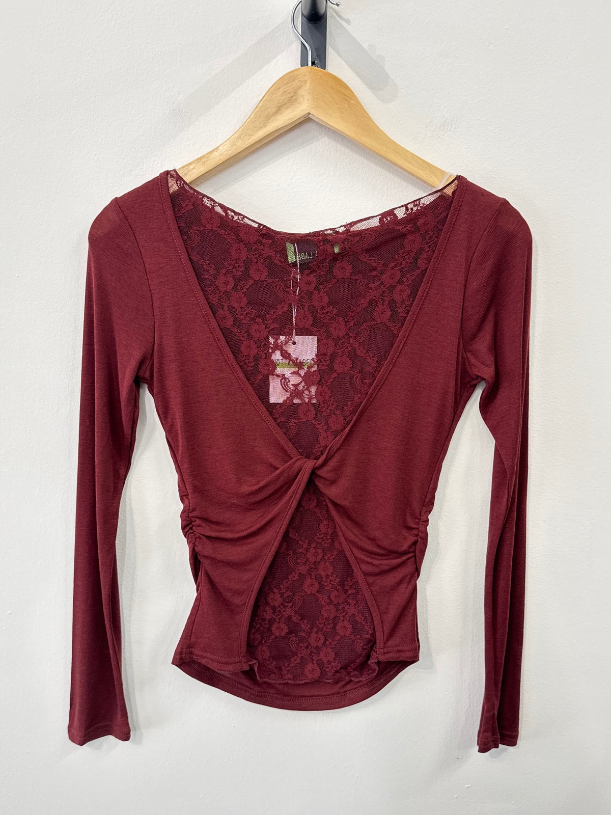 Not A Label | Stevie Lace Top - Bordeaux