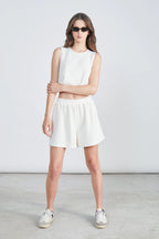 24 Colours Knitted shorts - White - Kubanna