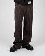 Prohibited | Revival Pinstripe Pleated Pants - Brown