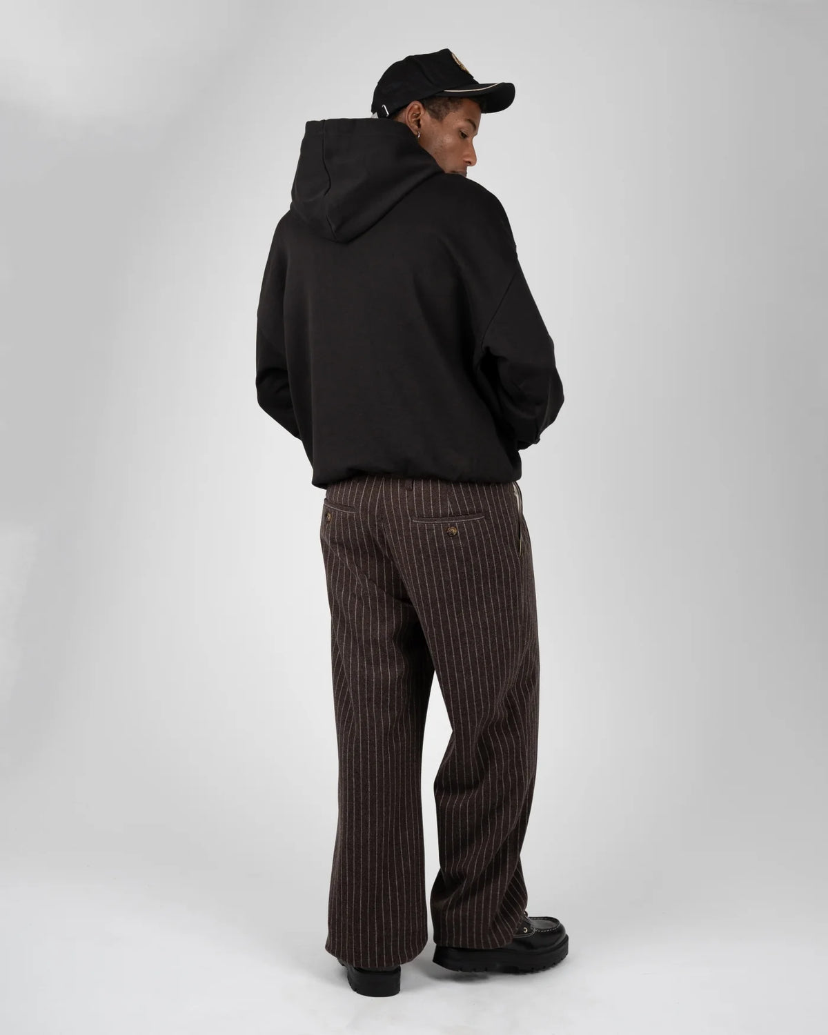 Prohibited | Revival Pinstripe Pleated Pants - Brown