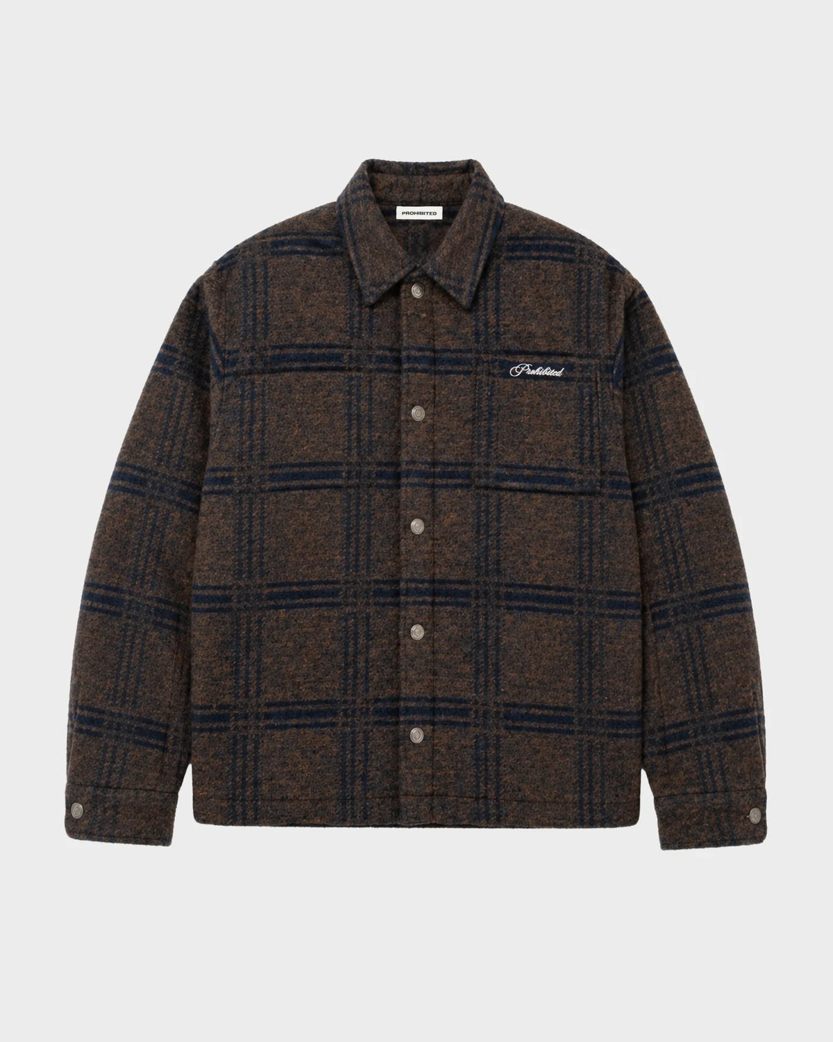 Prohibited | Back Again Flannel Overshirt - Brown/Blue