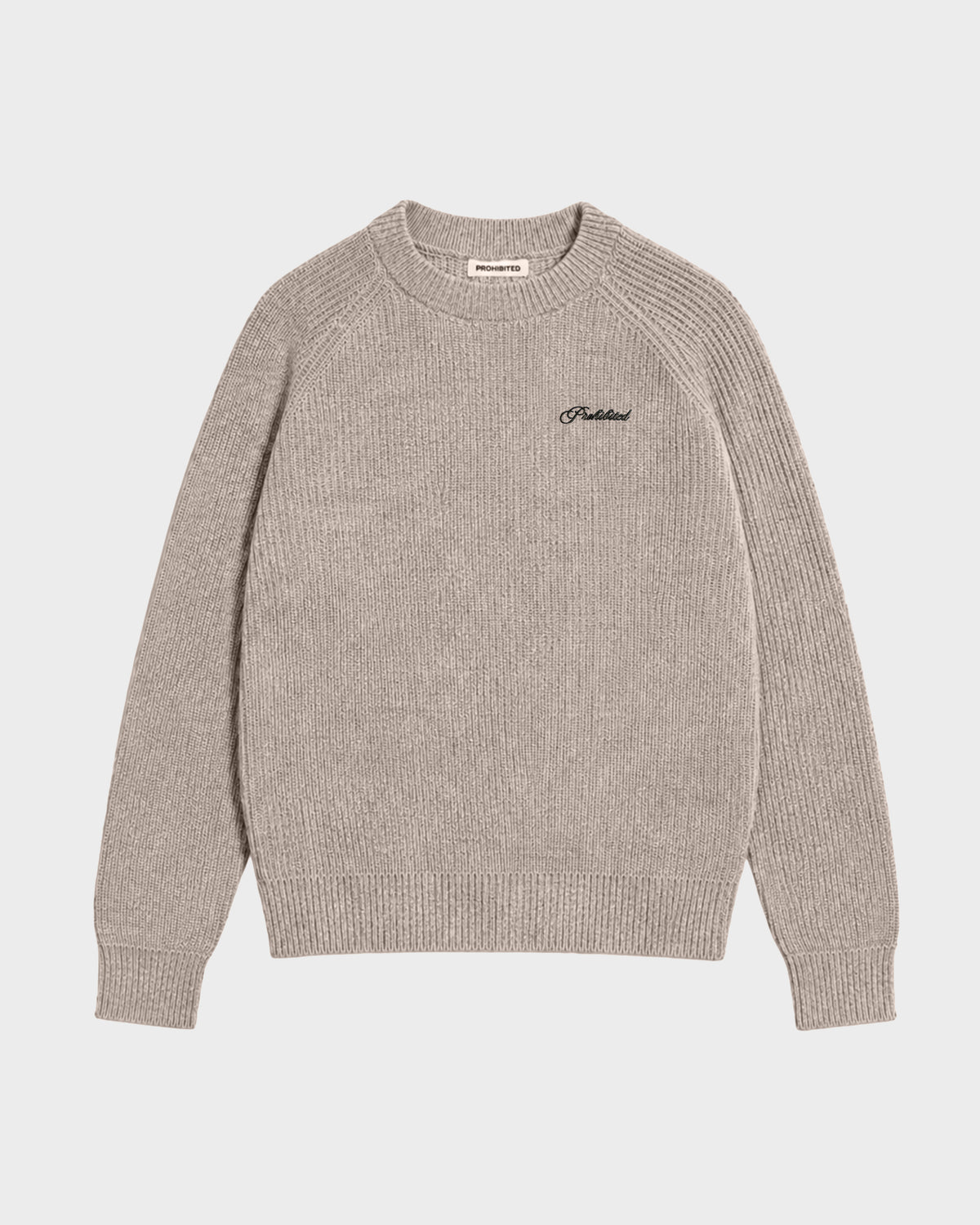 Prohibited | Campus Knit Sweater - Grey