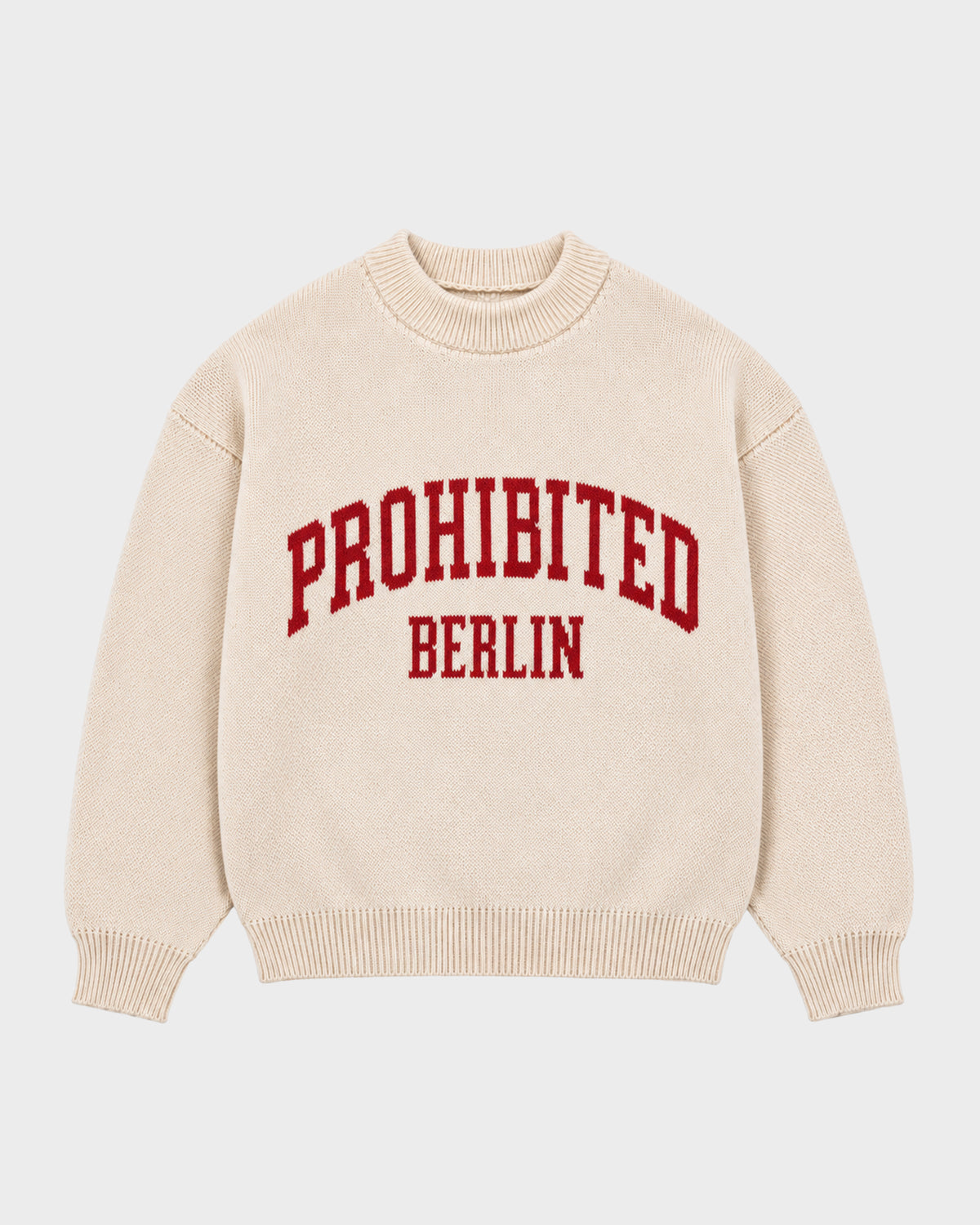 Prohibited | Varsity Knit Sweater - Off-white