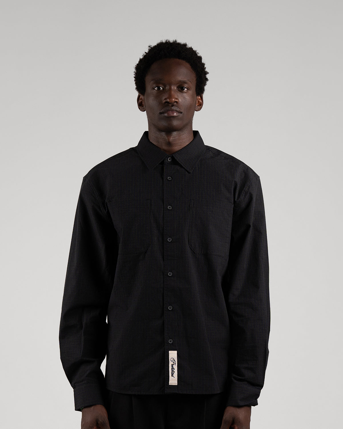 Prohibited | Alpine Checkered Dress Shirt - Black/Dark Blue