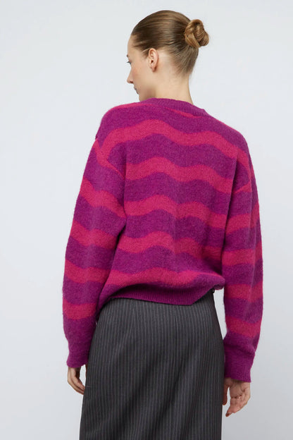 Wild Pony Knitted Jumper - Eggplant/Fuchsia