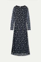 Wild Pony Anemona Floral Print Mesh Long Dress - Kubanna