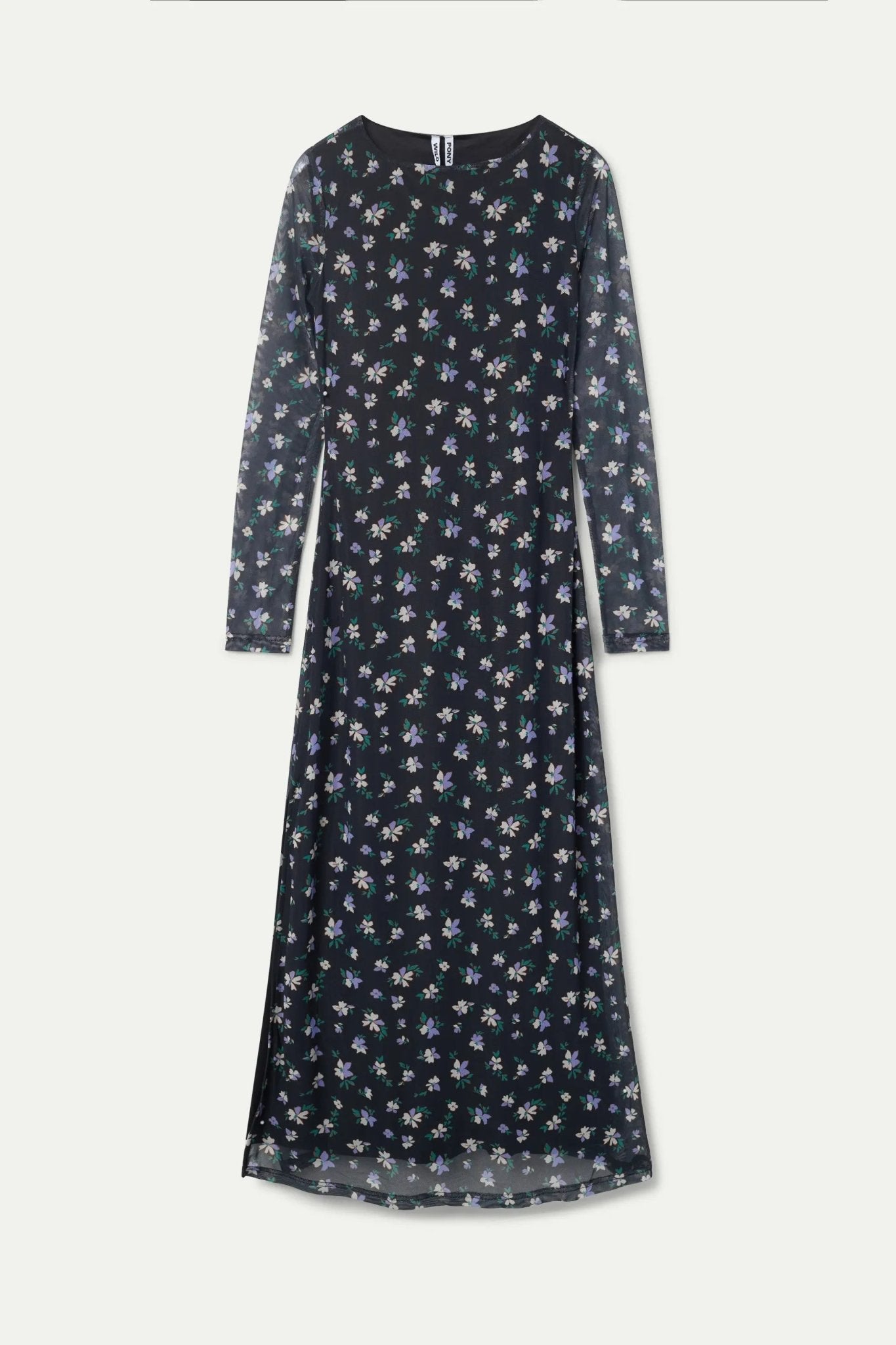 Wild Pony Anemona Floral Print Mesh Long Dress - Kubanna