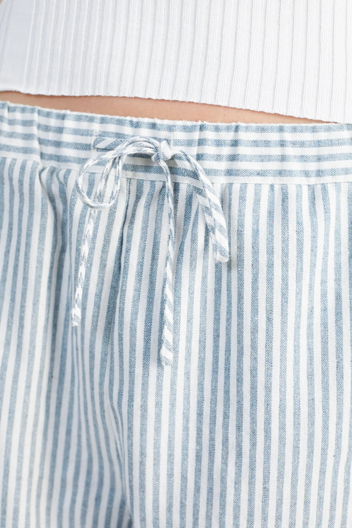 24 Colours Striped Pants - White/Green - Kubanna