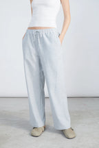 24 Colours Striped Pants - White/Green - Kubanna