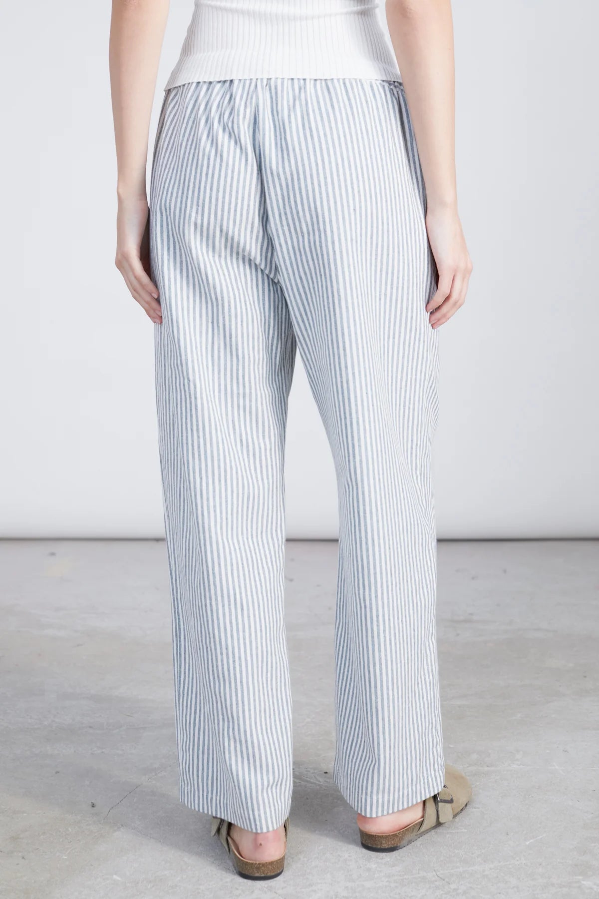 24 Colours Striped Pants - White/Green - Kubanna