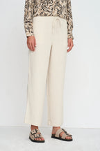 24 Colours Straight - Leg Pants - Beige - Kubanna