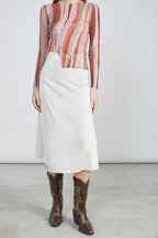 24 Colours Satin Skirt - Beige - Kubanna