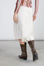 24 Colours Satin Skirt - Beige - Kubanna