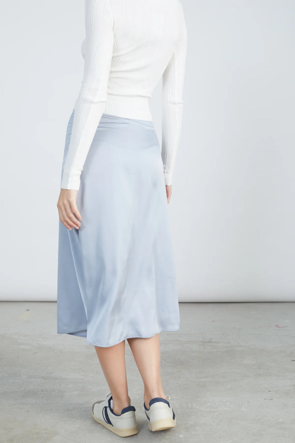 24 Colours Satin Skirt - Blue