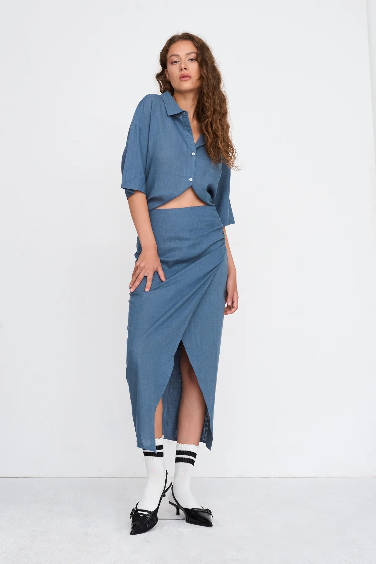 24 Colours Skirt - Blue - Kubanna