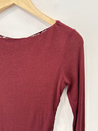 Not A Label | Stevie Lace Top - Bordeaux