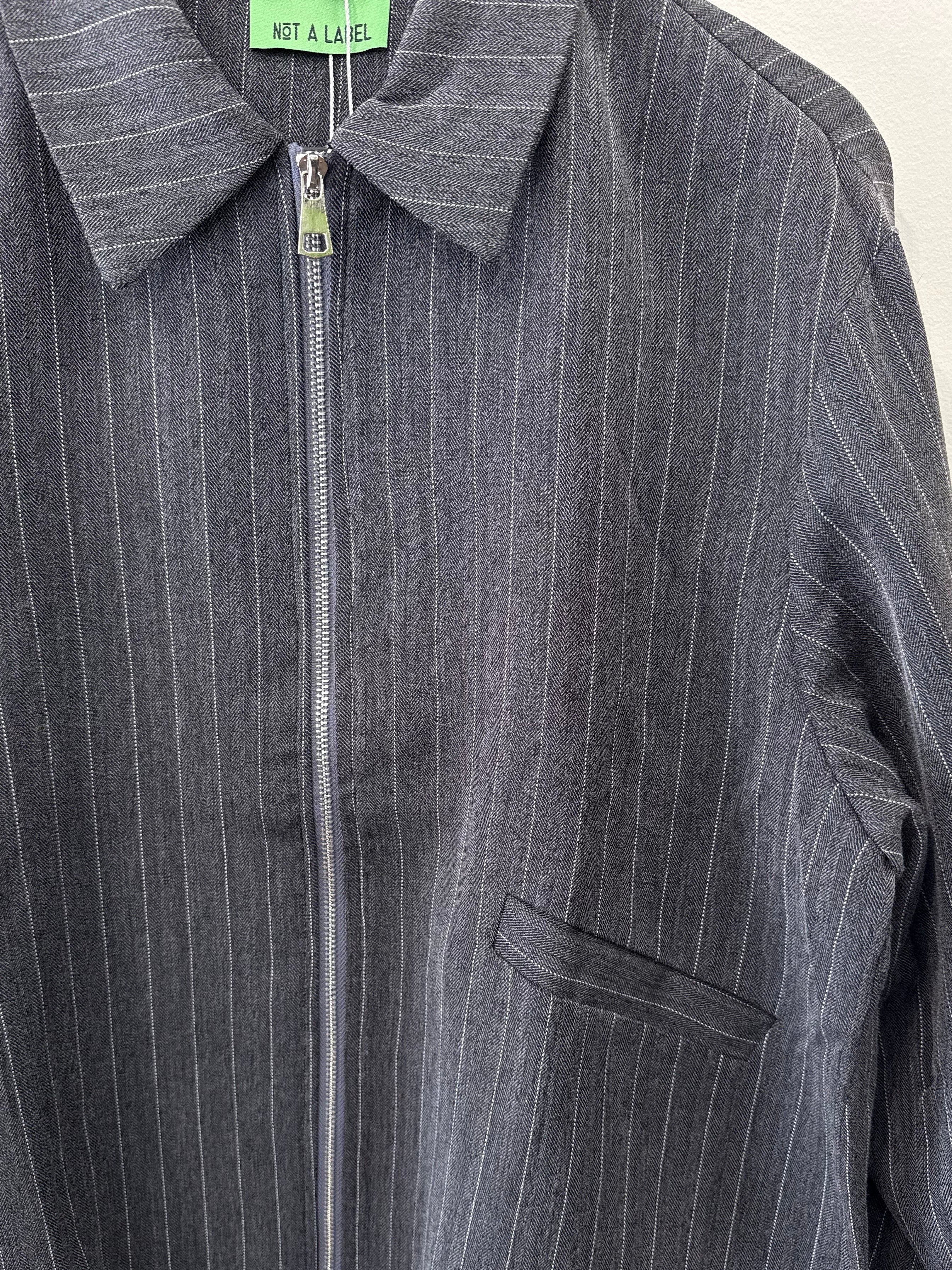 Not A Label | Parker Jacket - Grey Pinstripe