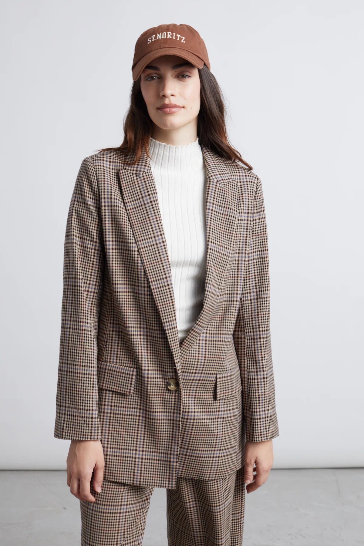 24 Colours Blazer with Checkered Pattern