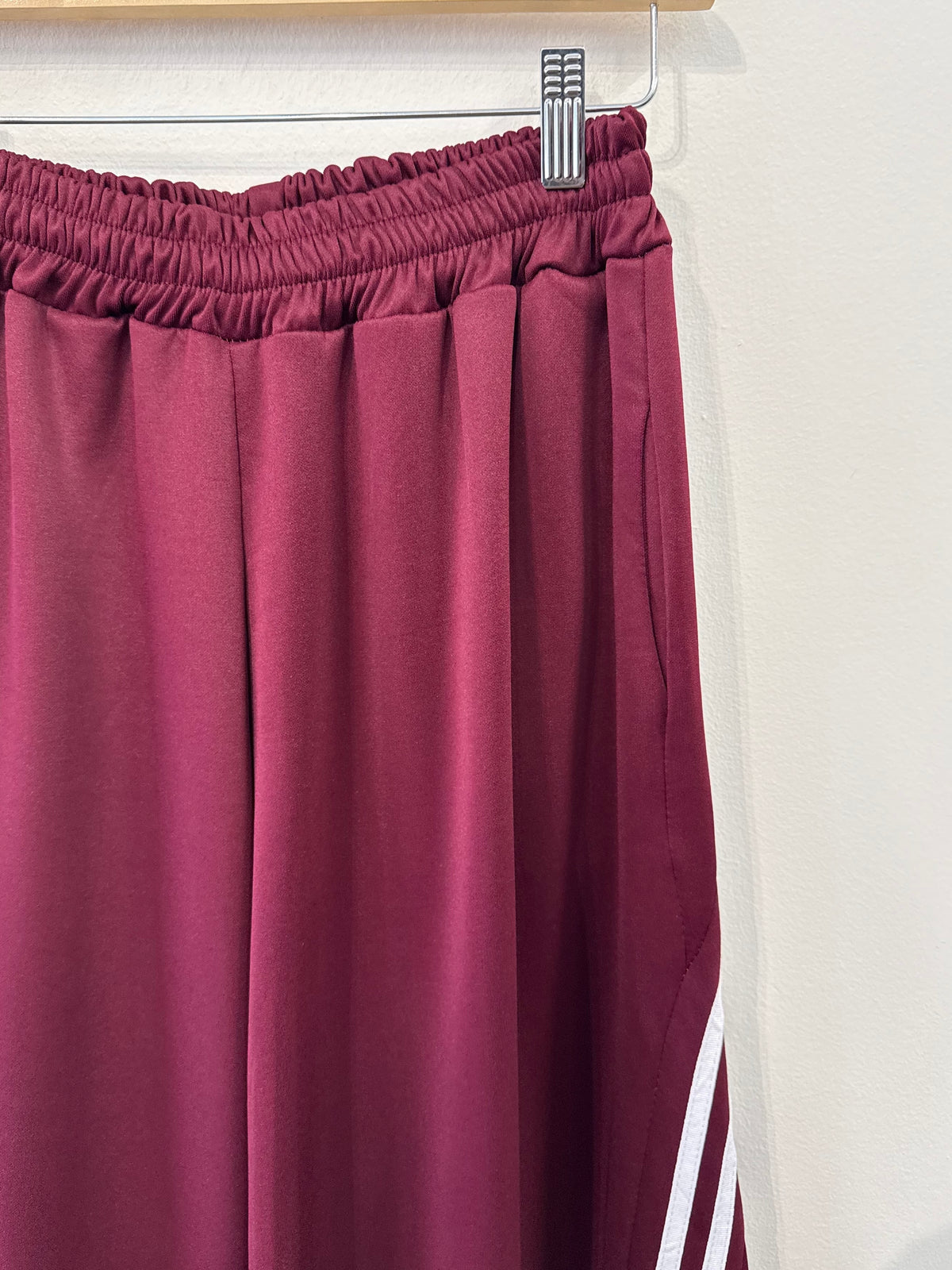 Not A Label | Sporty Track Pants - Bordeaux/White