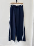 Tracy Curve Stripe Pants - Navy/White