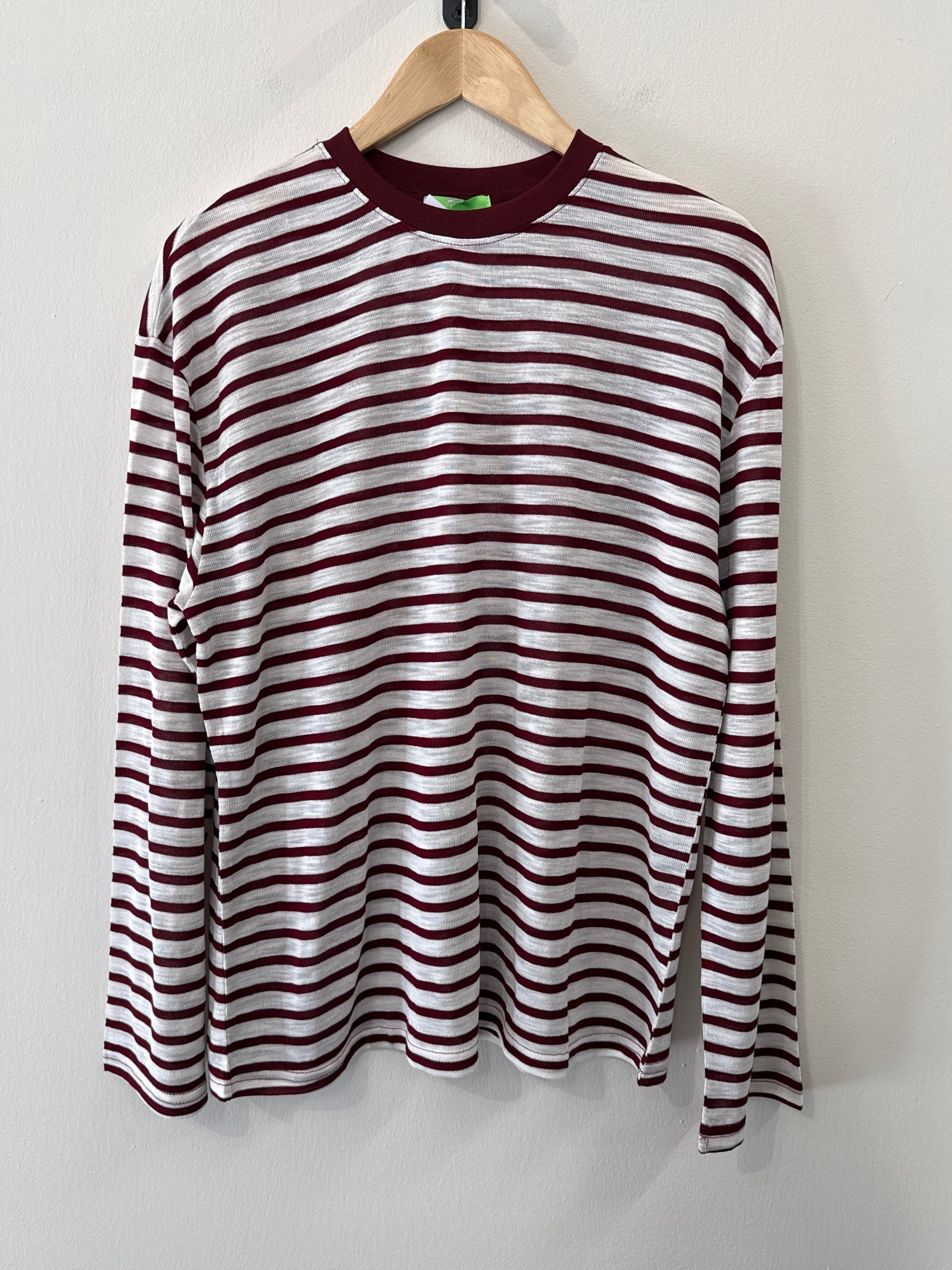 Not A Label | Viv Striped Longsleeve - Bordeaux/White