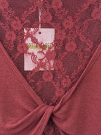 Not A Label | Stevie Lace Top - Bordeaux
