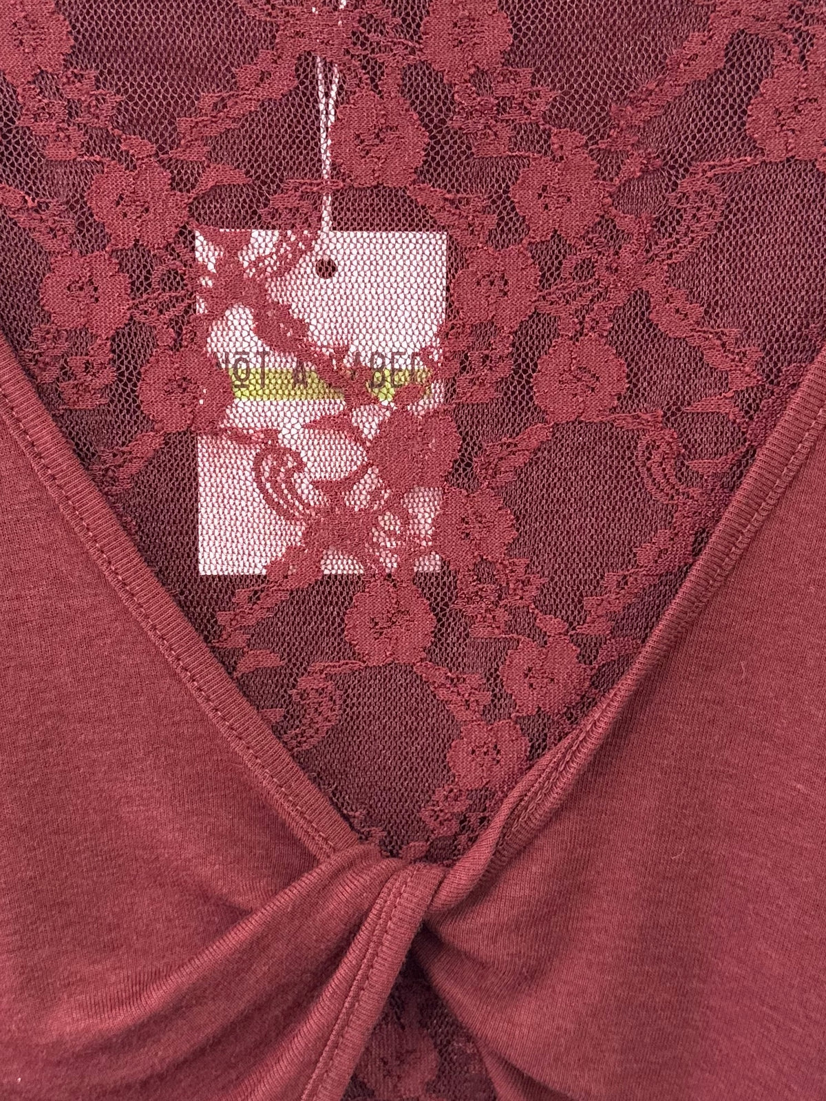 Not A Label | Stevie Lace Top - Bordeaux