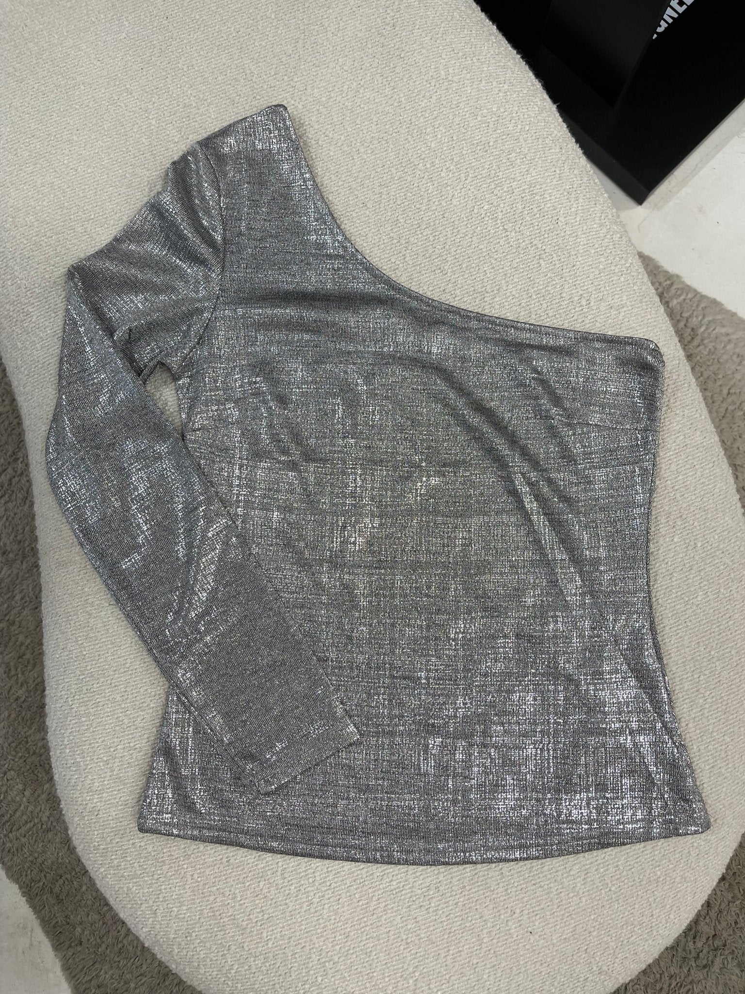 One shoulder top - Zilver - Kubanna
