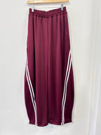 Not A Label | Sporty Track Pants - Bordeaux/White