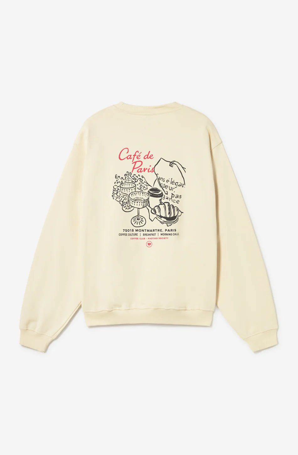 Kaotiko Paris Coffee Crewneck - Ivory