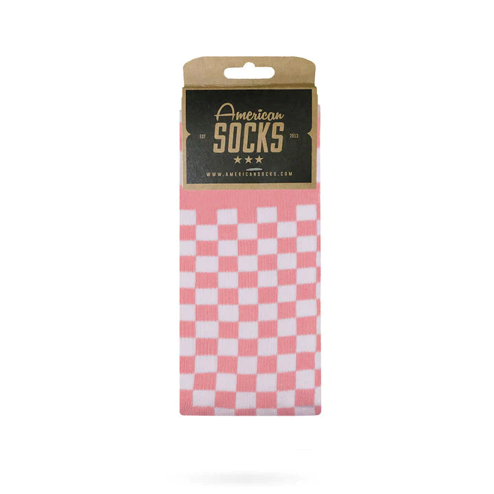 AMERICAN SOCKS PINK CHECKERBOARD