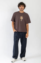 Kaotiko | Bouquet Cropped T-shirt - Brown