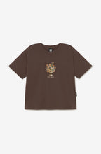 Kaotiko | Bouquet Cropped T-shirt - Brown