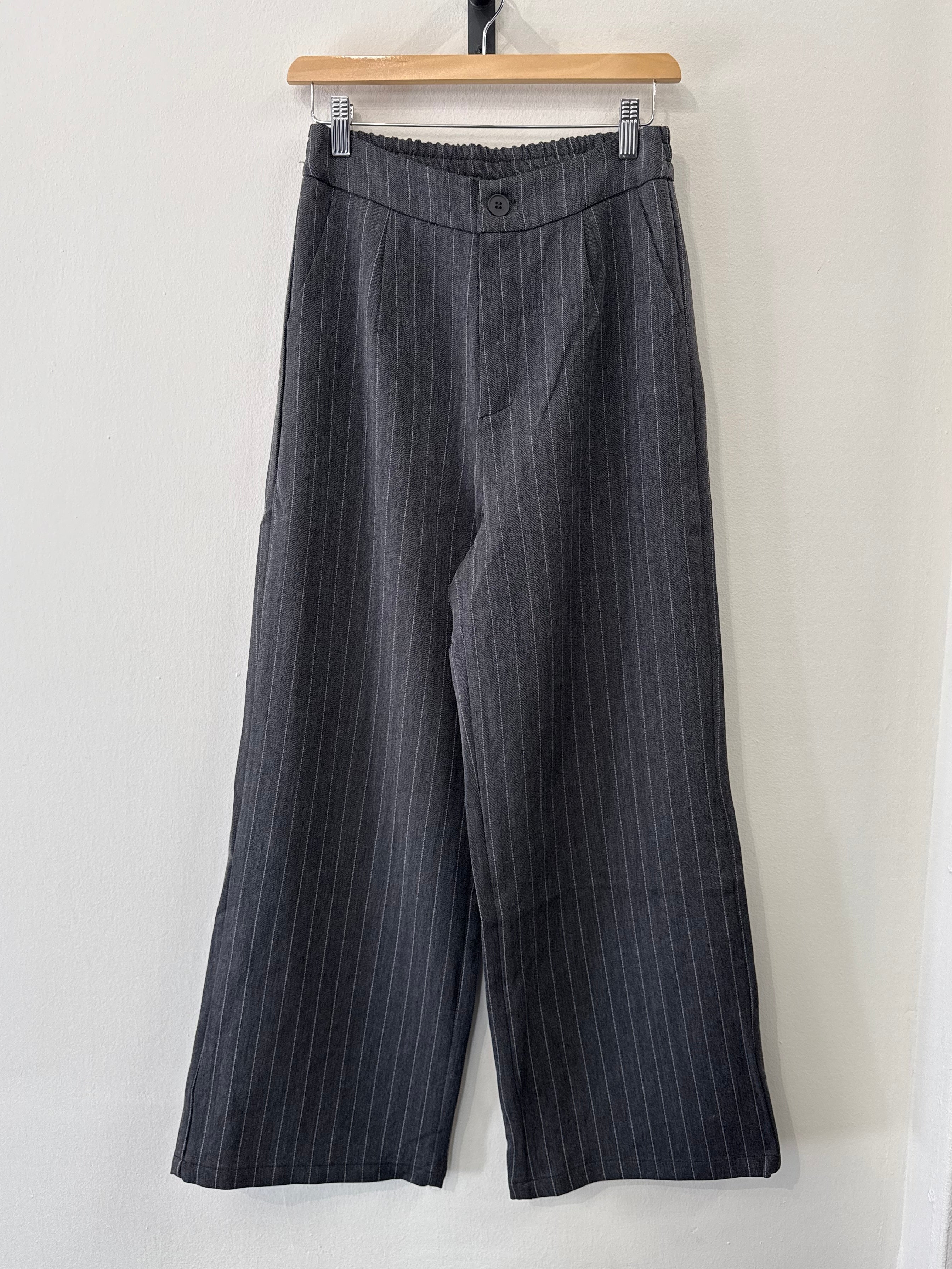 Not A Label | Parker Pants - Grey Pinstripe