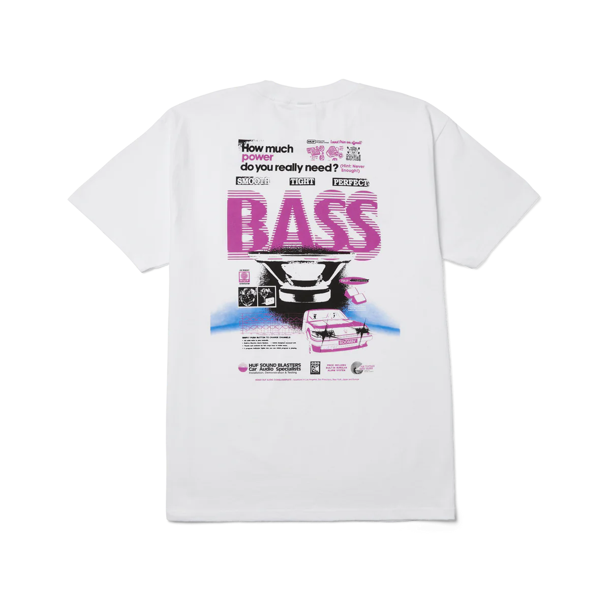 HUF Bass Power Tee - White