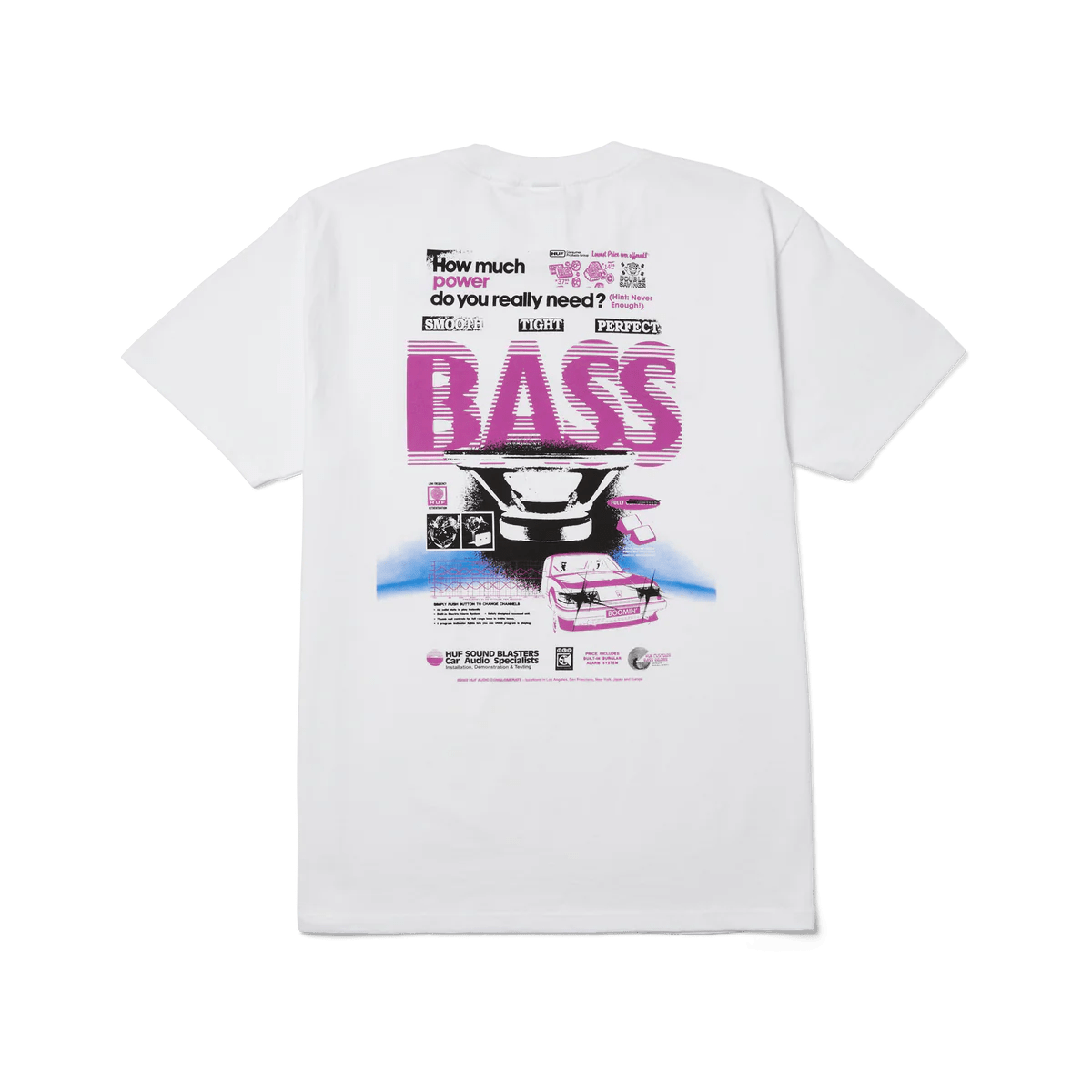 HUF Bass Power Tee - White - Kubanna