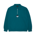 HUF BIG BLOCK 1/4 ZIP FRENCH TERRY - Sea Green - Kubanna