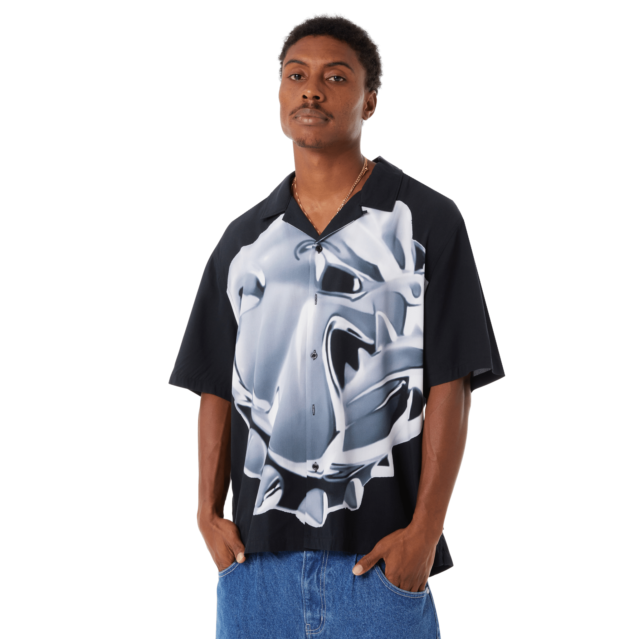 HUF BIG DAWG S/S RESORT SHIRT - Black - Kubanna