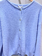 Soft Knit Button Cardigan – Light Blue